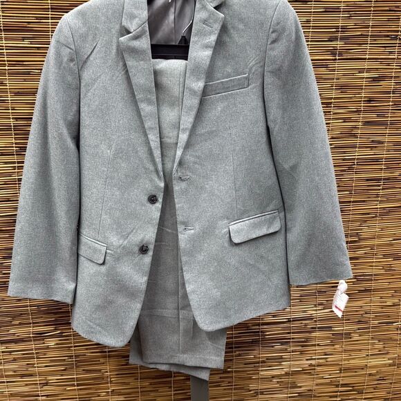 Nautica Big Boys Pindot 2 Piece Suit Set - Gray Size 18 - Picture 1 of 2